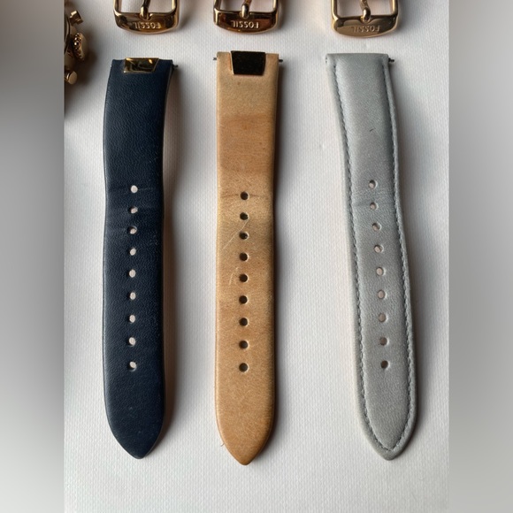 Fossil Rose Gold Chronograph Watch + leather bands - Picture 13 of 16